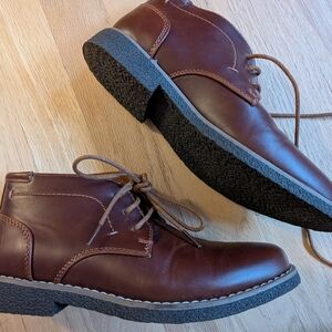 Deer Stags Kids Brown Dress Shoes